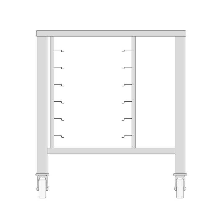 MAXIMA Table with Wheels for Steamer 3X + 4X 1/1 GN