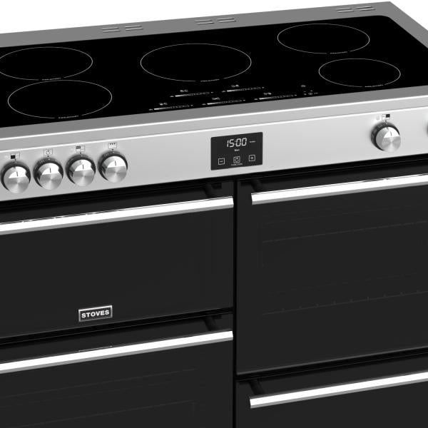 STOVES PRECISION S1100 Deluxe EI INDUKTION Edelstahl/Chrom
