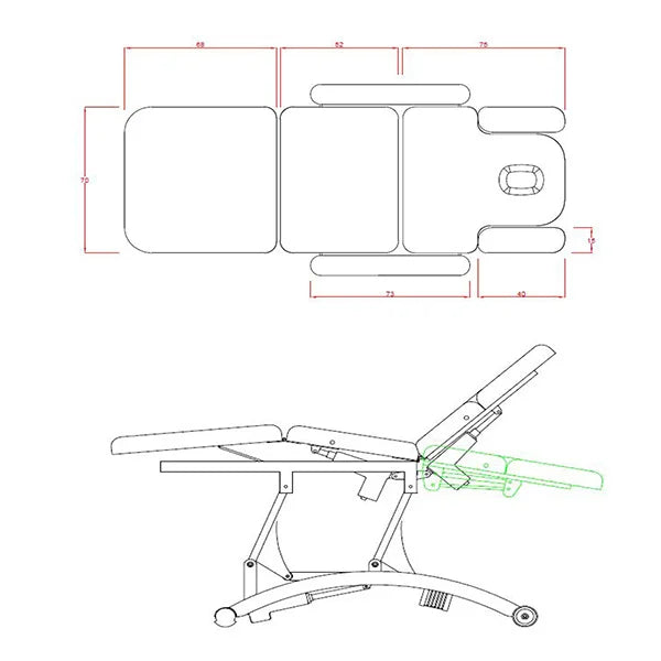 Collini Behandlungsliege Hilow Pro Deluxe Mos Green