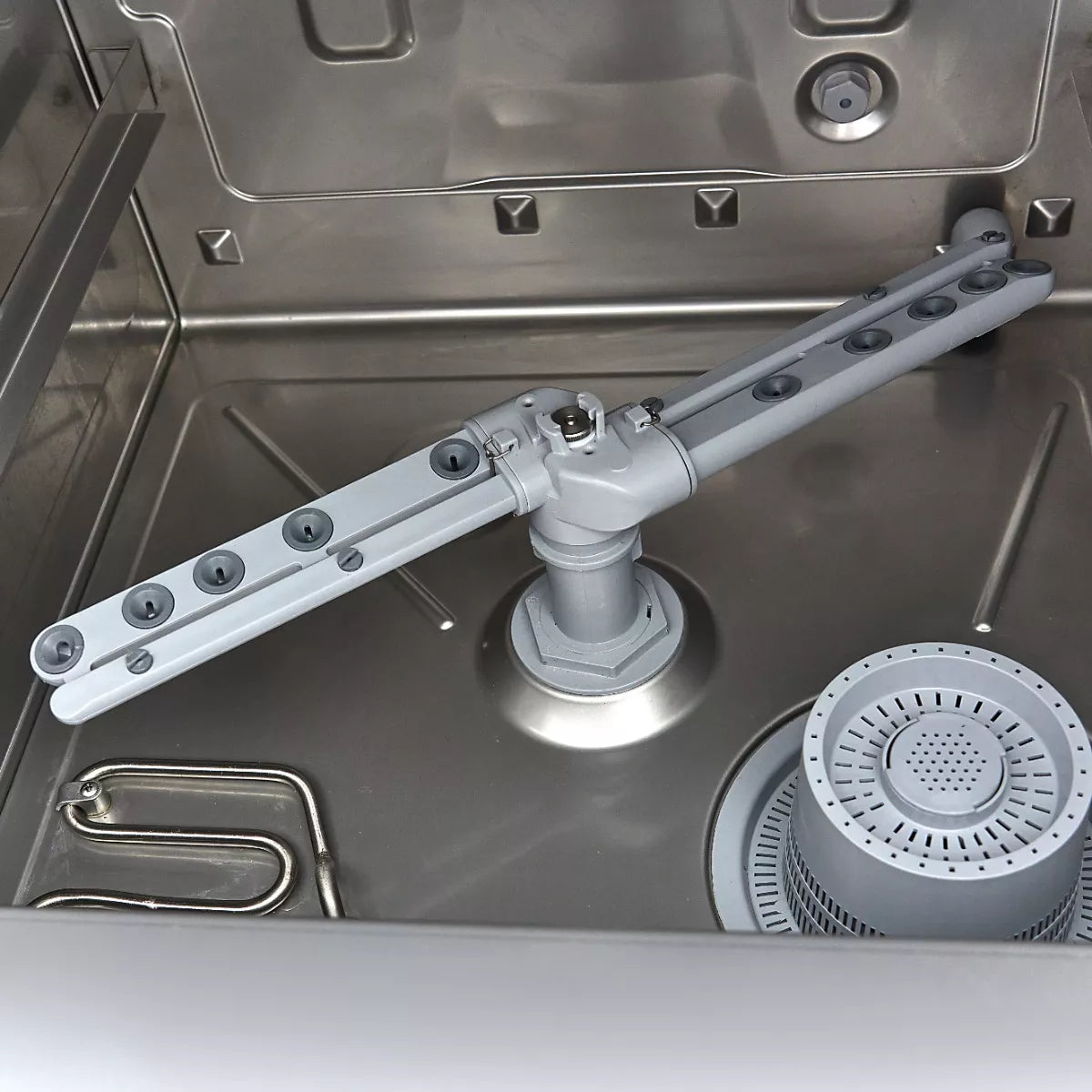 MAXIMA Gastro Geschirrspüler-Unterbau - 50 x 50 cm - mit Abfluss-, Spülenhilfe- und Seifenpumpen - 230 V