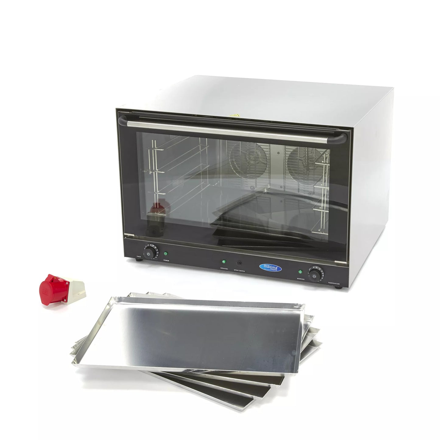 MAXIMA Gastro Konvektionsofen - Dampf - Passt 4 Tabletts (60 x 40 cm) - 400 V