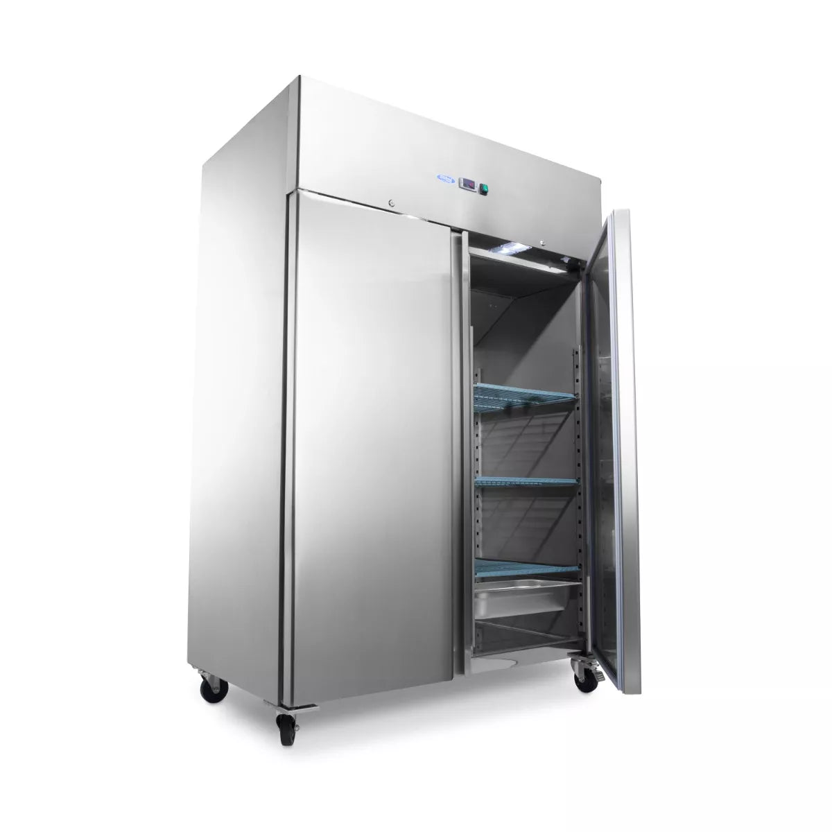 MAXIMA Gastro Gefrierschrank - 1200 l - 6 Einstellbare Regale (2/1 GN) - auf Rädern - inkl. Regale