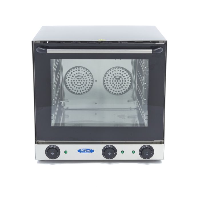 MAXIMA Gastro Konvektionsofen - Grill - Passt 4 Tabletts - Eingebauter Timer - Bis zu 300 ° C
