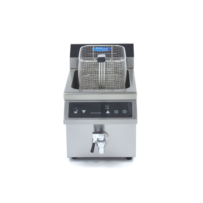 MAXIMA Gastro Fritteuse - 8 l - 2 Körbe - Induktion - mit Ablasshahn