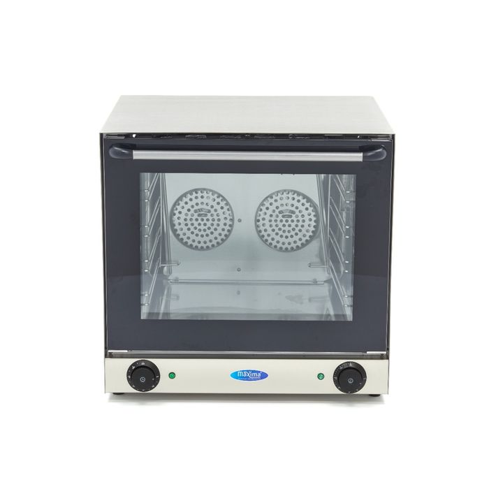 MAXIMA Gastro Konvektionsofen - Passt 4 Tabletts - Eingebauter Timer - Bis zu 300 ° C