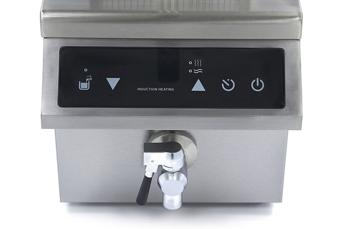 MAXIMA Gastro Fritteuse - 8 l - 2 Körbe - Induktion - mit Ablasshahn