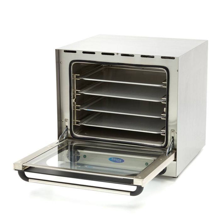 MAXIMA Gastro Konvektionsofen - Passt 4 Tabletts - Eingebauter Timer - Bis zu 300 ° C