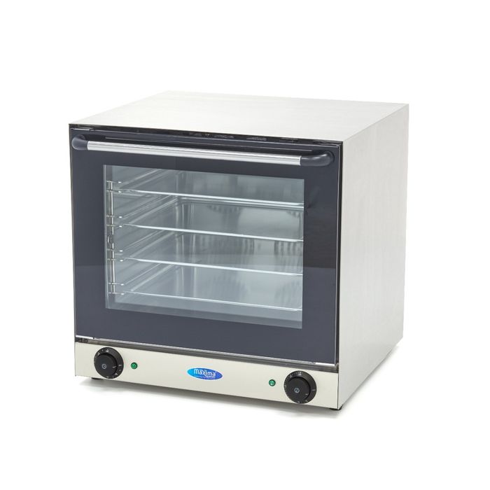 MAXIMA Gastro Konvektionsofen - Passt 4 Tabletts - Eingebauter Timer - Bis zu 300 ° C