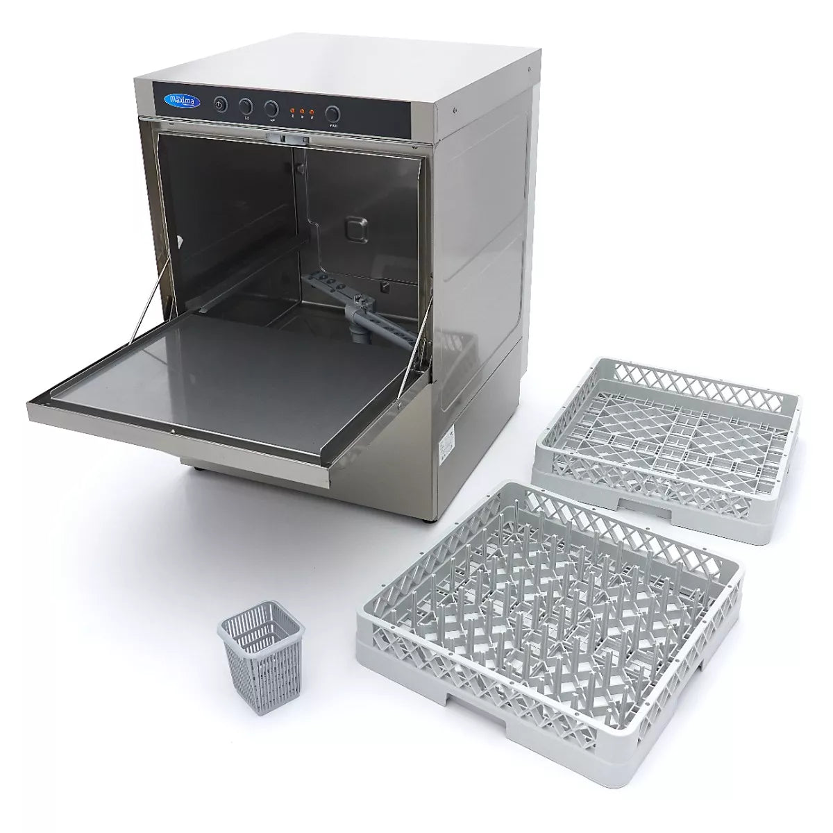 MAXIMA Gastro Geschirrspüler-Unterbau - 50 x 50 cm - mit Abfluss-, Spülenhilfe- und Seifenpumpen - 230 V